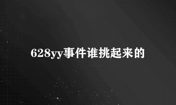 628yy事件谁挑起来的