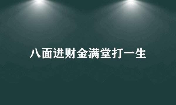 八面进财金满堂打一生