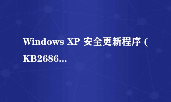 Windows XP 安全更新程序 (KB2686509)为什么不能安装啊，详细点！！