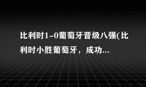 比利时1-0葡萄牙晋级八强(比利时小胜葡萄牙，成功晋级欧洲杯八强)