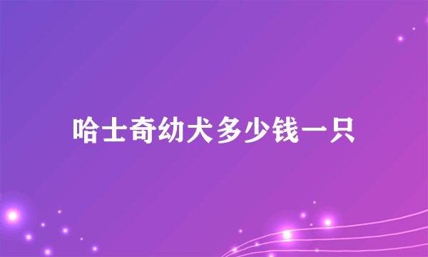 哈士奇幼犬多少钱一只