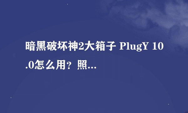 暗黑破坏神2大箱子 PlugY 10.0怎么用？照教程上说的做却还没有效果求暗黑破坏神二毁灭之王1.10版 +7技能护