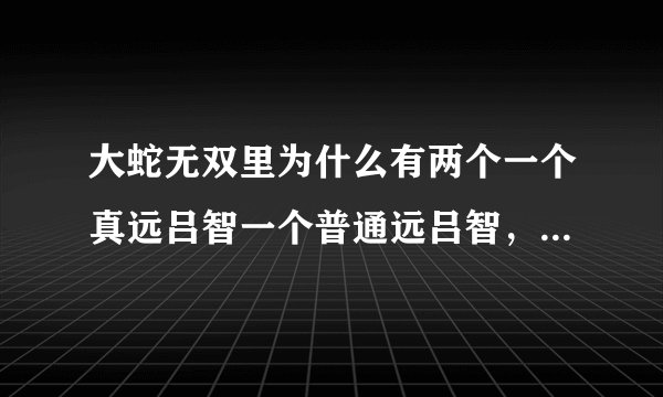 大蛇无双里为什么有两个一个真远吕智一个普通远吕智，这两个是一个人吗？