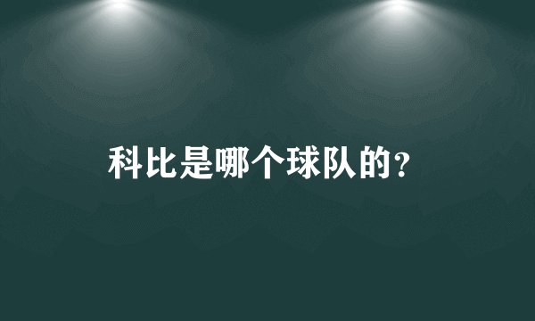 科比是哪个球队的？