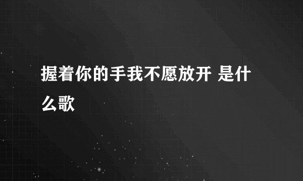 握着你的手我不愿放开 是什么歌