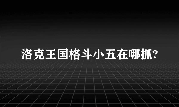 洛克王国格斗小五在哪抓?