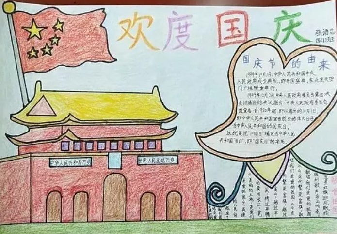 国庆节的由来手抄报内容简短