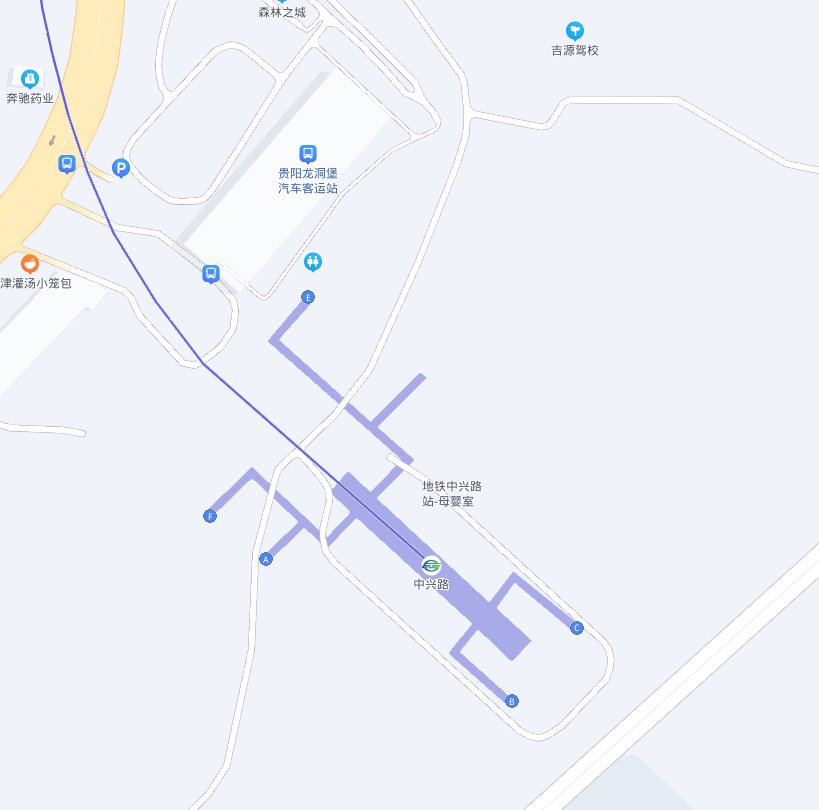 到贵阳龙洞堡客车东站坐地铁2号线在哪个车站下最近？