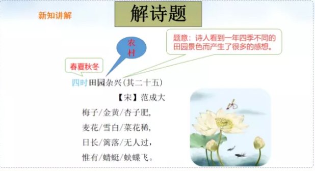 四时田园杂兴其二十五的诗意是什么？
