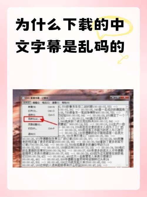 为什么下载的中文字幕是乱码的?