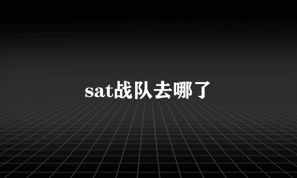 sat战队去哪了