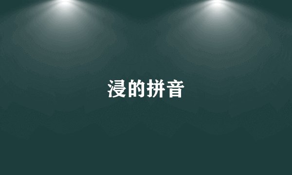 浸的拼音