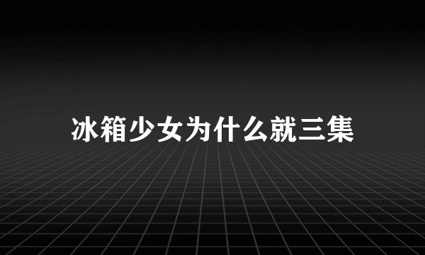 冰箱少女为什么就三集