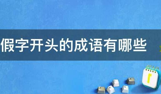 假字开头的成语