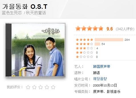 韩剧《蓝色生死恋》“秋天的童话”这首主题歌到底是谁唱的？