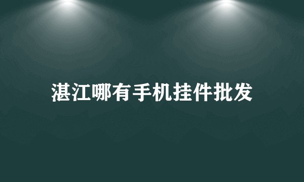 湛江哪有手机挂件批发