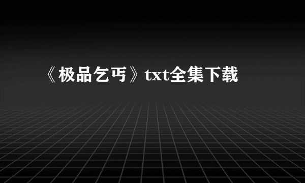 《极品乞丐》txt全集下载