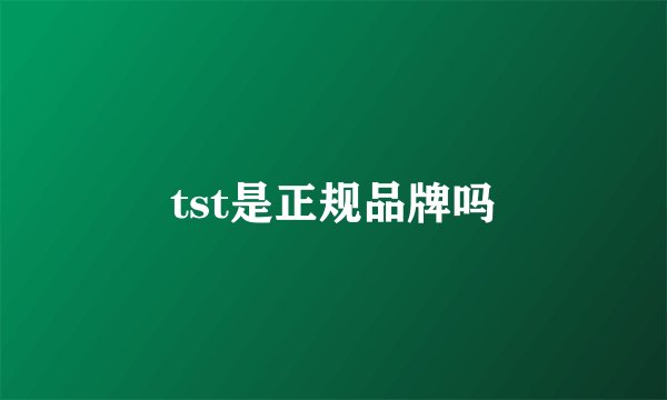tst是正规品牌吗