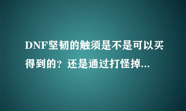 DNF坚韧的触须是不是可以买得到的？还是通过打怪掉的任务品？