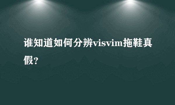谁知道如何分辨visvim拖鞋真假？