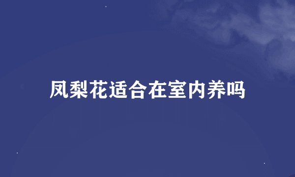 凤梨花适合在室内养吗