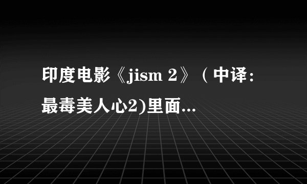 印度电影《jism 2》（中译：最毒美人心2)里面的音乐,尤其是女主到club与男二号见面和预告片的
