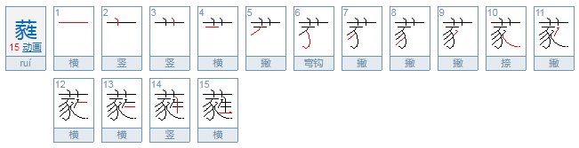 “蕤”字怎么读？