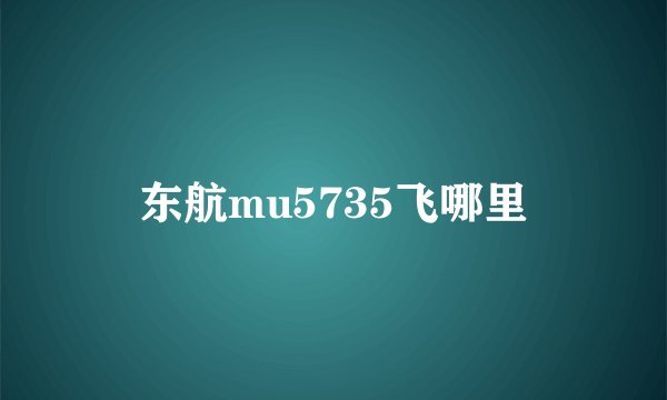 东航mu5735飞哪里
