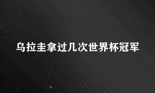 乌拉圭拿过几次世界杯冠军