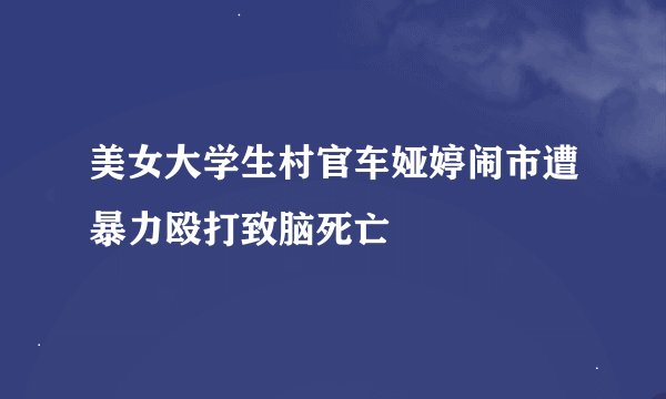 美女大学生村官车娅婷闹市遭暴力殴打致脑死亡