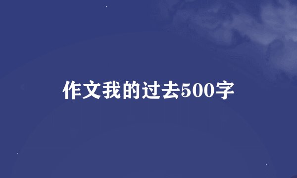 作文我的过去500字
