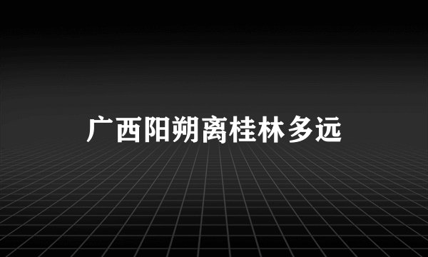 广西阳朔离桂林多远