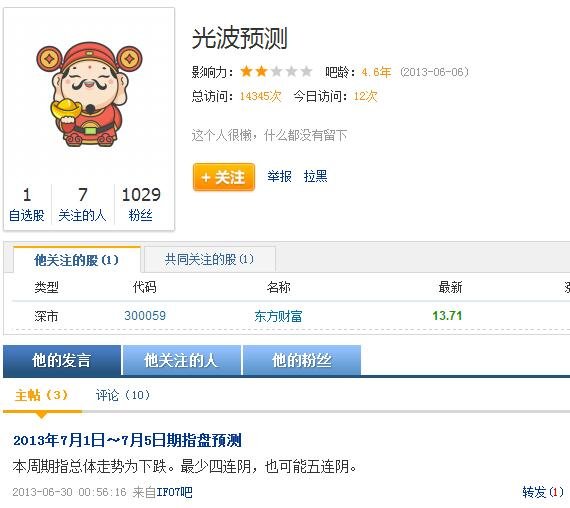 光波预测神级预测股灾，又精准预测反弹时间怎么回事？