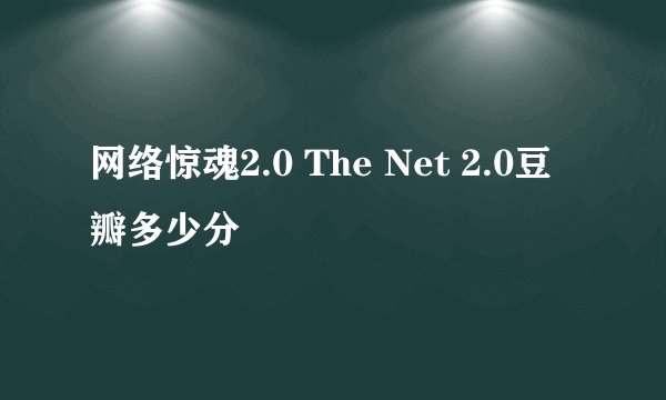 网络惊魂2.0 The Net 2.0豆瓣多少分