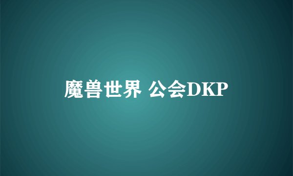魔兽世界 公会DKP