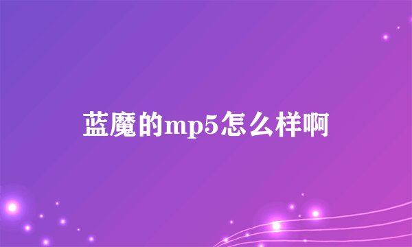 蓝魔的mp5怎么样啊