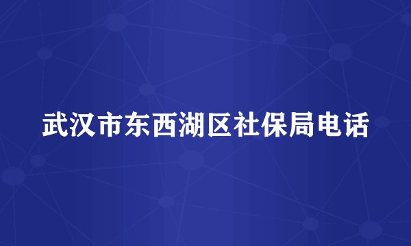 武汉市东西湖区社保局电话