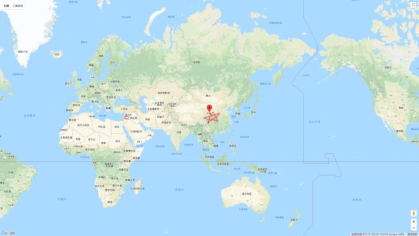 想知道: 中国 叙利亚在世界地图上的位置 在哪