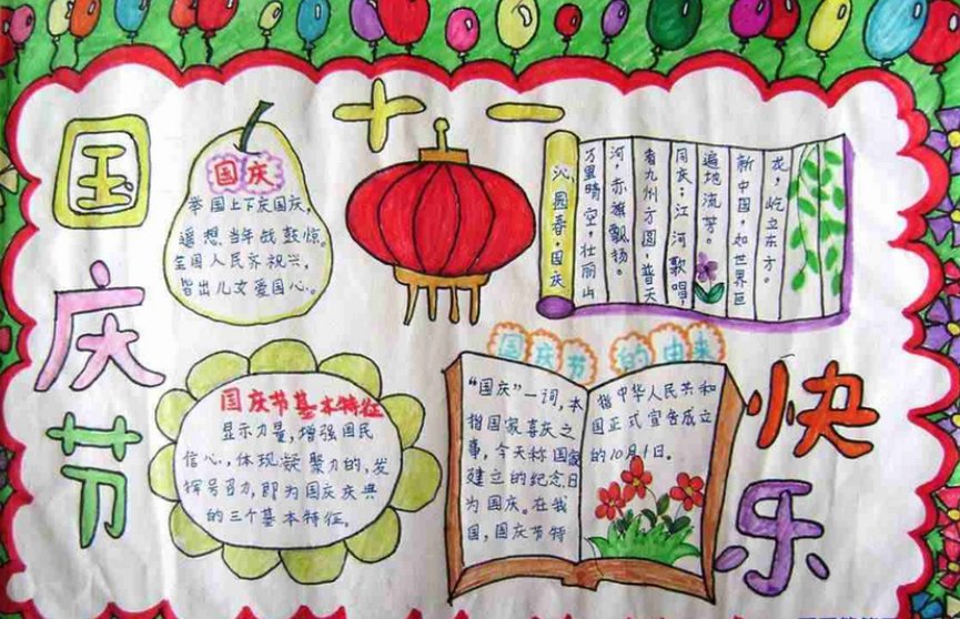 国庆节的由来手抄报内容简短
