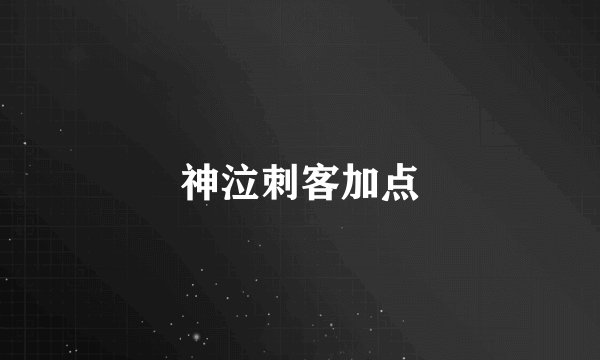 神泣刺客加点