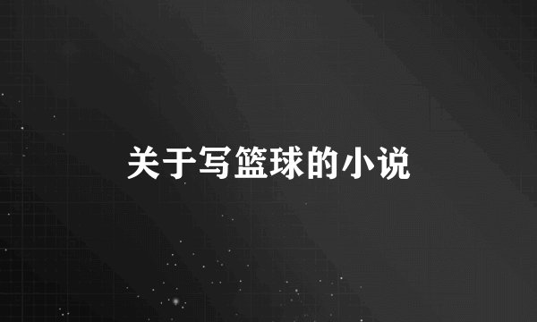 关于写篮球的小说