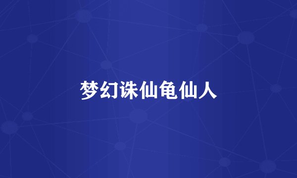 梦幻诛仙龟仙人