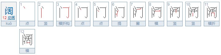 阔字组词和拼音怎么写