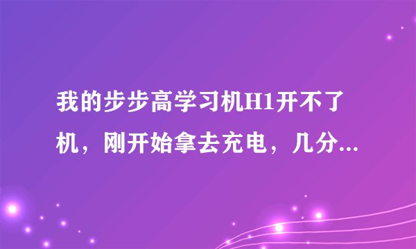 我的步步高学习机H1开不了机，刚开始拿去充电，几分钟后拔掉插头就发现开不了机了，这是怎么回事？