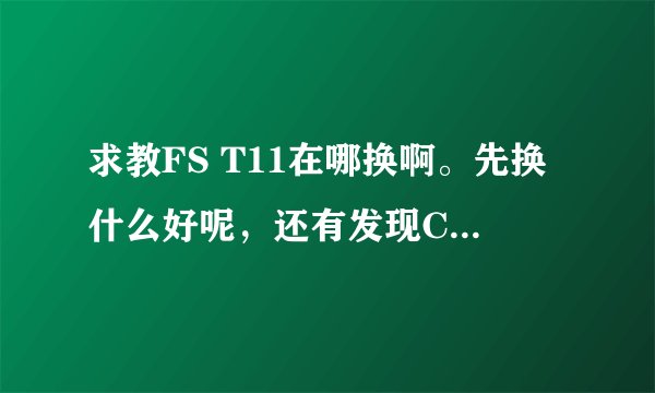 求教FS T11在哪换啊。先换什么好呢，还有发现CTM后对FS的冰奥火优劣玩法都不了解了。