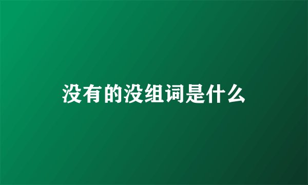 没有的没组词是什么