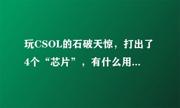 玩CSOL的石破天惊，打出了4个“芯片”，有什么用？还有，三个数据分别指什么？