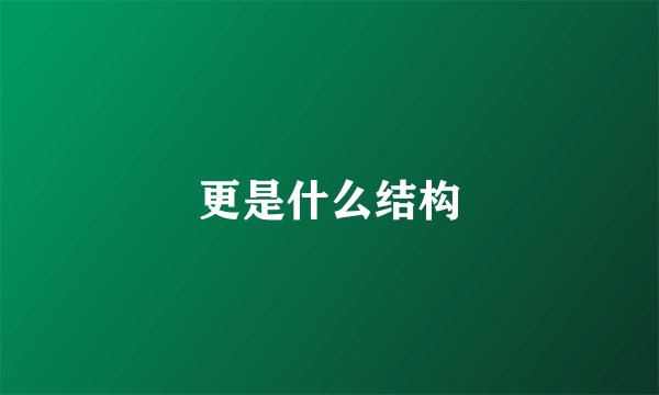 更是什么结构