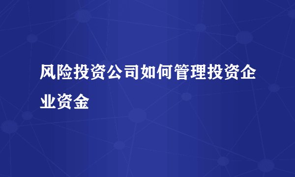 风险投资公司如何管理投资企业资金