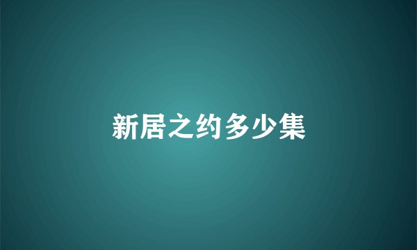 新居之约多少集